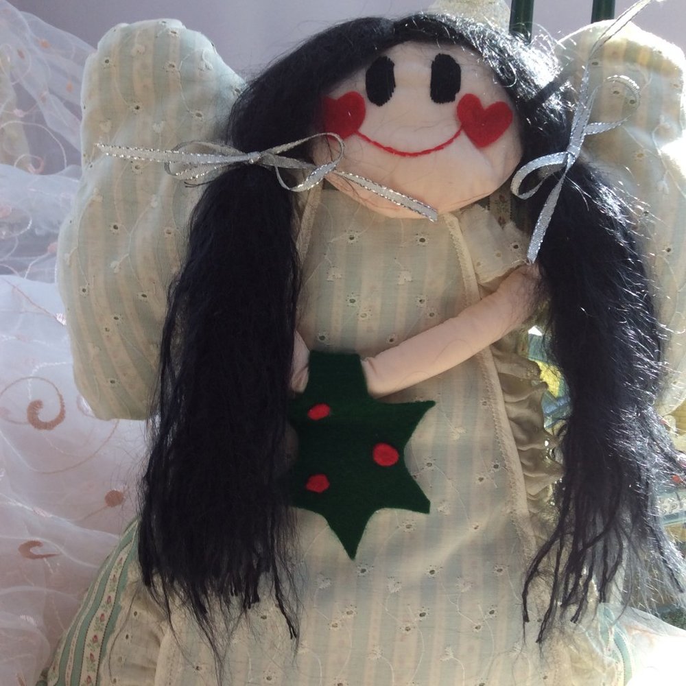 Handmade Angel with Wreath